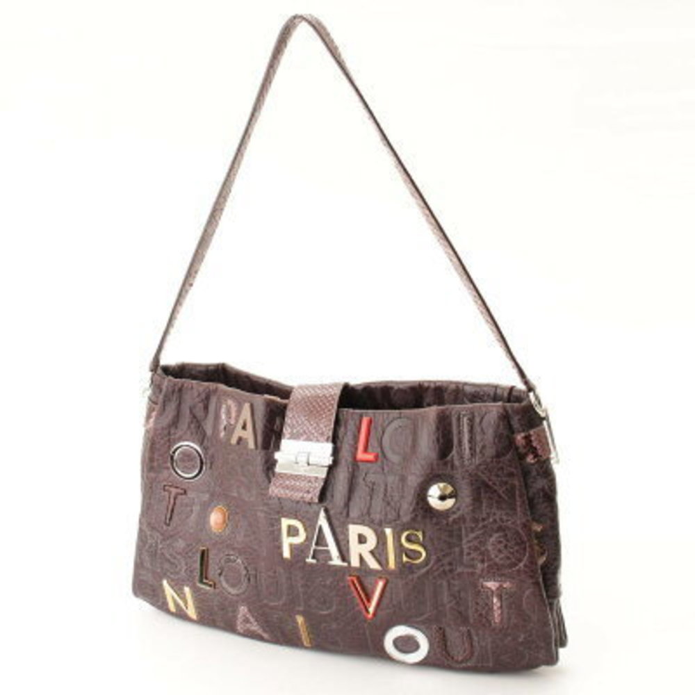 Louis Vuitton Lutece Python Logo Shoulder Bag Bro… - image 2